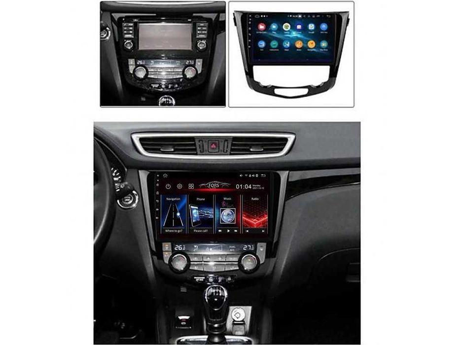 Radio samochodowe Android Nissan X-trailiQashqai (Auto AC, UV) 2013-17