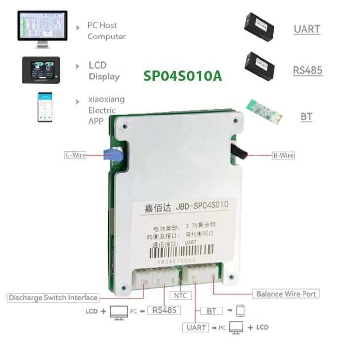 JBD Smart BMS lifepo4 , 4s 30A