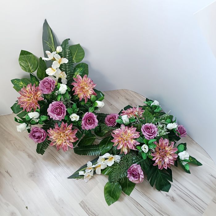 Komplet wiązanka stroik na grób cmentarz