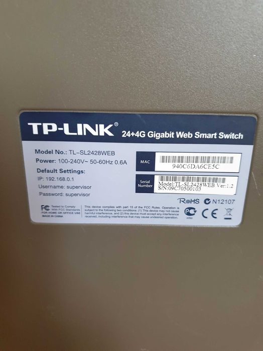 Коммутатор TP-LINK TL-SL2428WEB