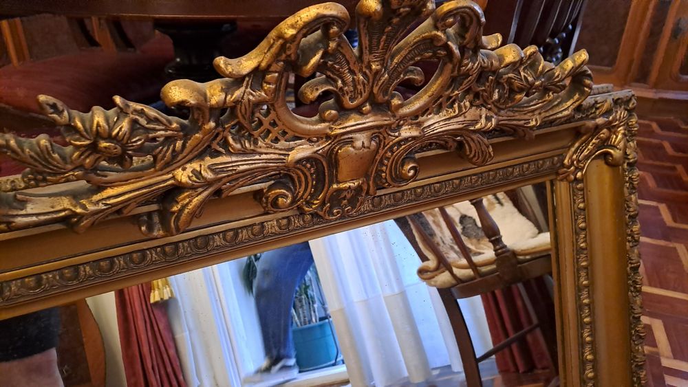 Espelho talha dourada