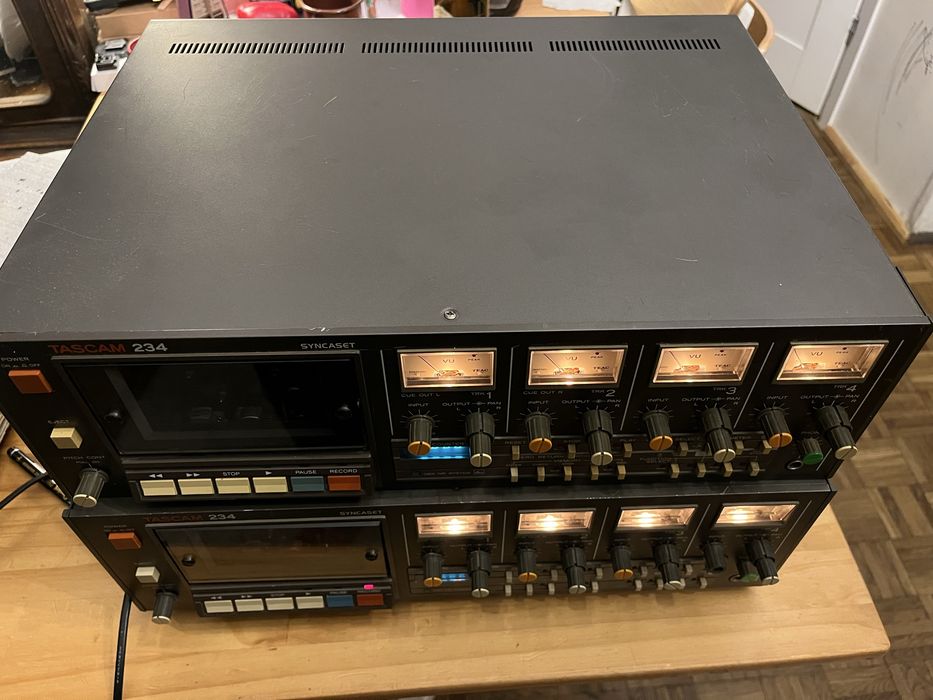 2x magnetofon tascam 234 syncaset multitracker