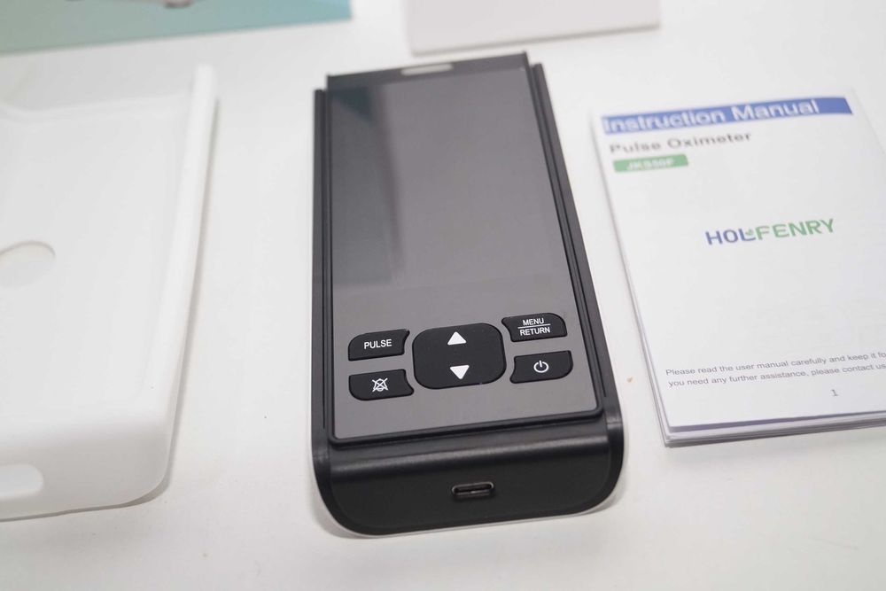 Pulsoksymetr przenośny akumulatorowy miernik tlenu na palec SpO2