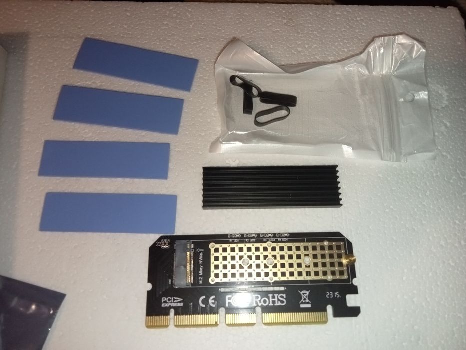 Адаптер KT046 M.2 NVMe Mkey SSD to PCI-E 3.0 16x/8x/4х з радіатором