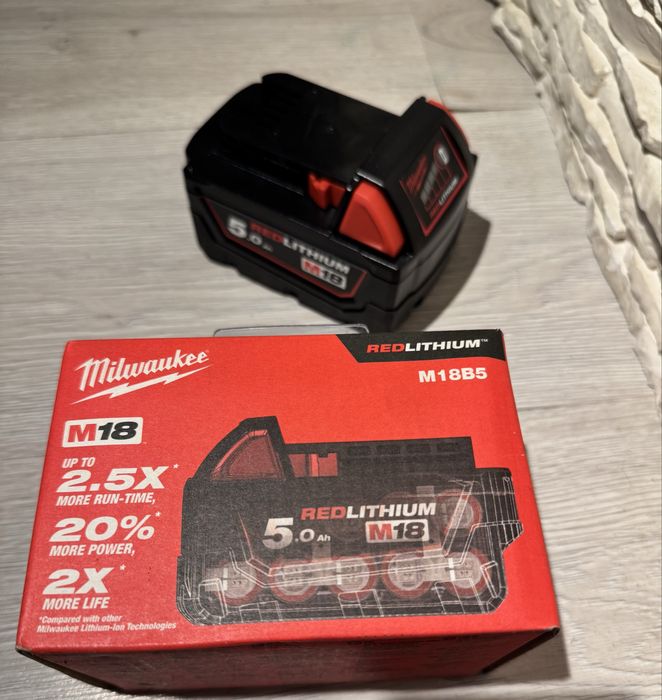 Nowa bateria Akumulator Milwaukee 5.0ah M18 RedLithium