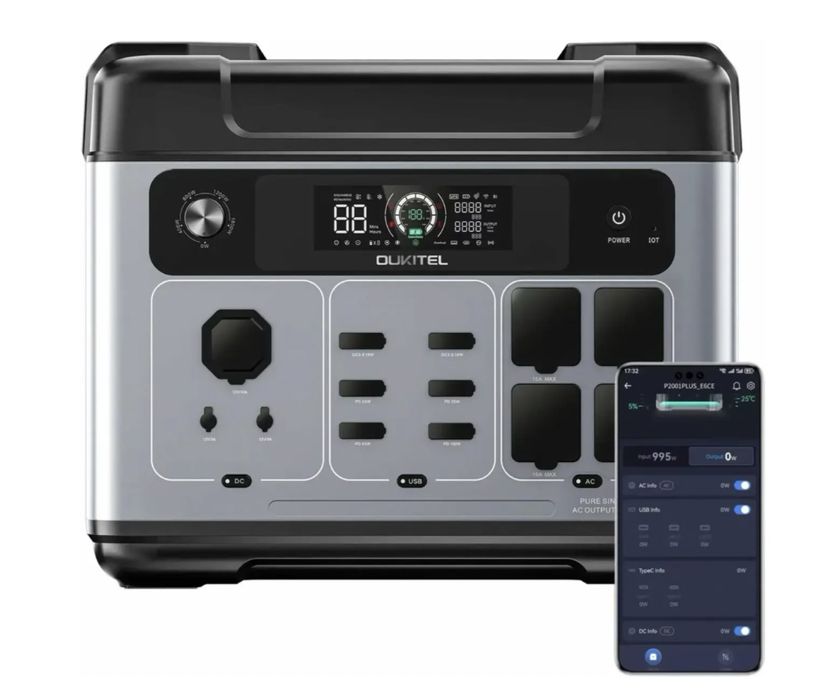 Зарядна станція Oukitel P2001E Plus 2400W, 2048Wh.