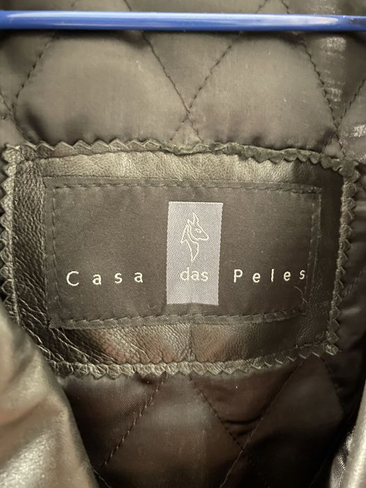 Casaco longo de couro M Casa das Peles