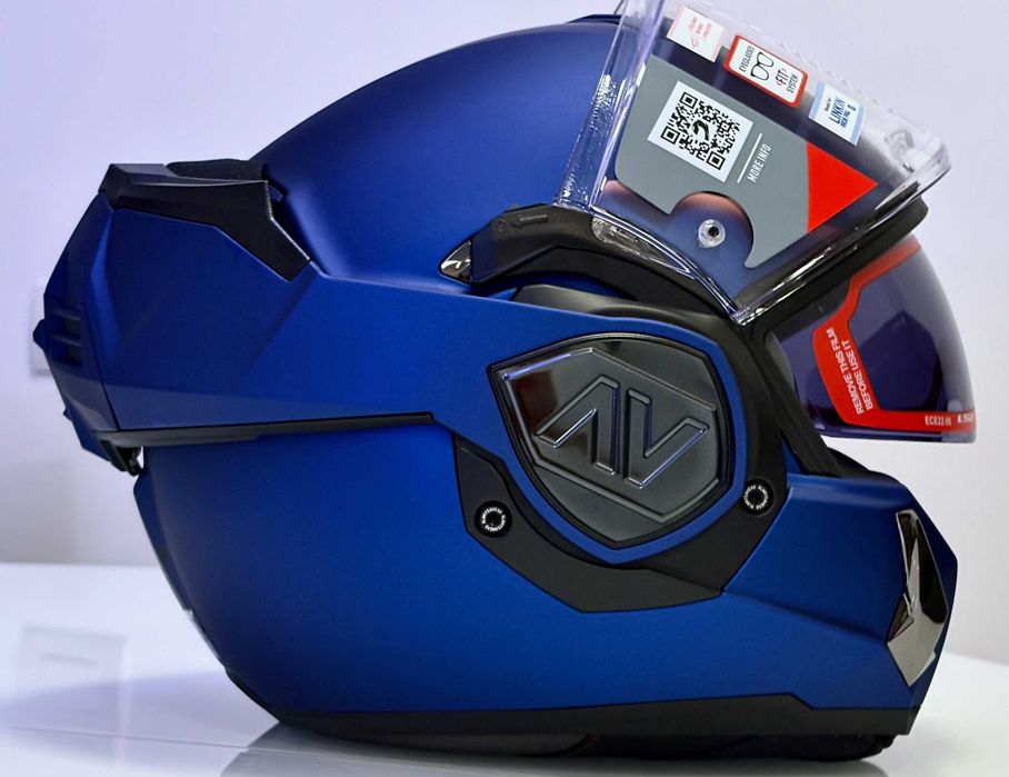 Capacete NOVO Modular 180° LS2 Advant Blue Matt (27% DESCONTO) Tam S