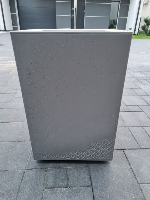 Doniczka, Kwietnik Eco Recycled wysoki Lamela z serii Karo