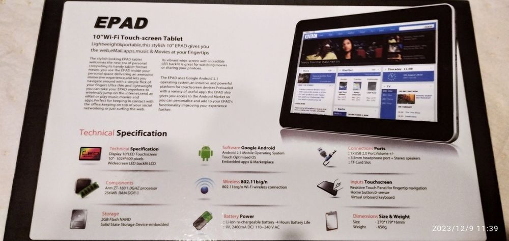 Планшет Zenithink ePad ZT-180