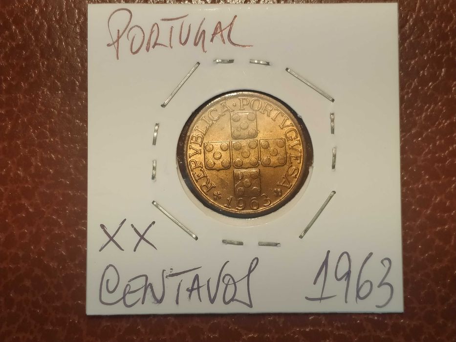 A924 moeda de XX (20) centavos de 1963 - Portugal