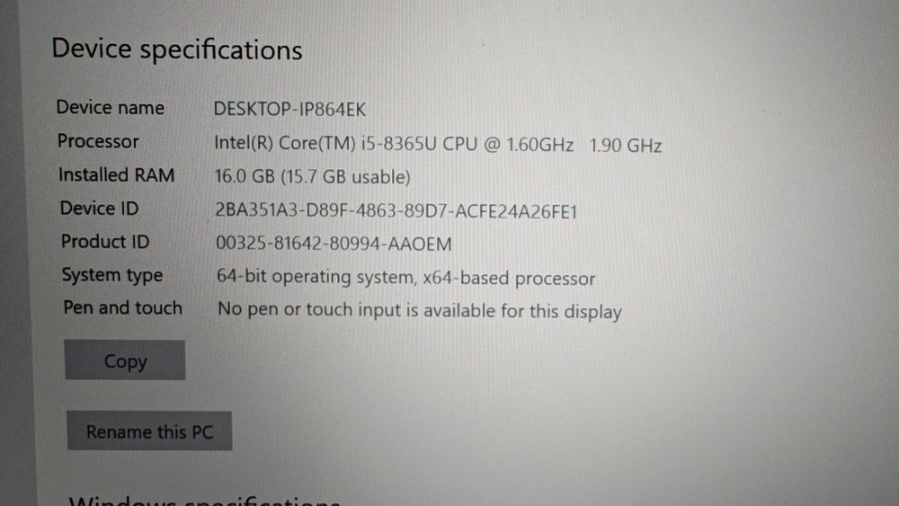Lenovo ThinkPad X1 Carbon 7th Gen 14" - i5-8265U 16GB RAM dysk 512GB