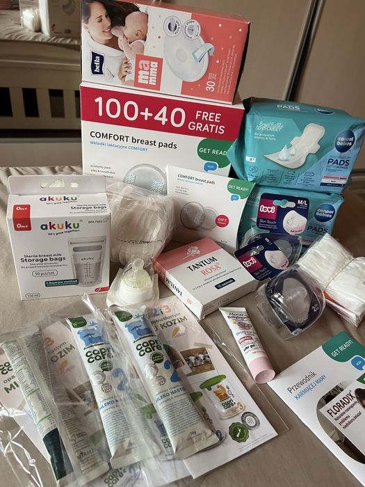 Wyprawka: wkładki, osłonki, maść, podpaski - GRATISY