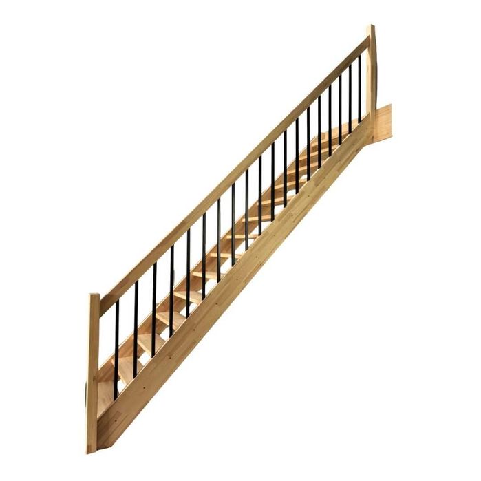 Schody MP MAX Ażurowe Tralka Czarna Balustrada