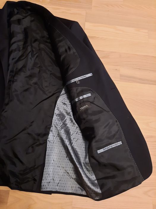 Garnitur granatowy Vestus na 176cm 180cm roz M L jak nowy marynarka