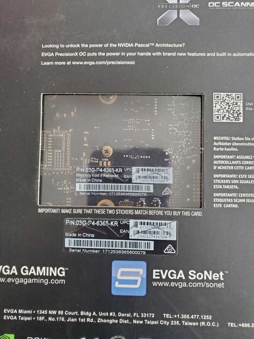 відіокарта  EVGA GTX1060 FTW+