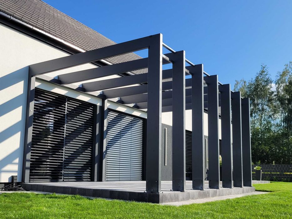 Pergola Drewniana BSH / Poliwęglan Lity / Tars kompozytowy
