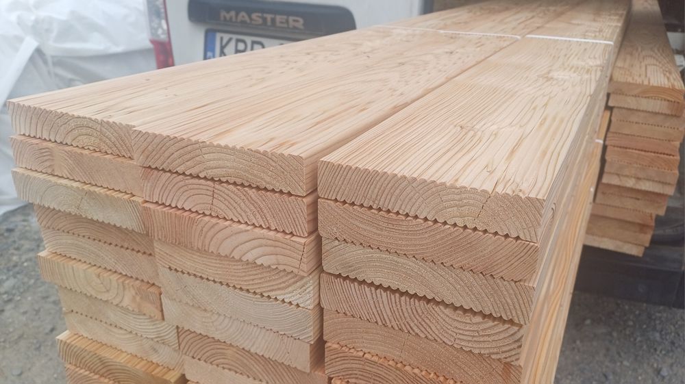 Deska tarasowa podłogowa elewacyjna półbal podbitka boazeria szalówka