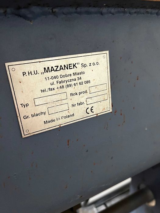 Zaginarka/giętarka segmentowa