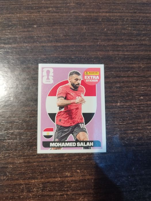Cromo extra sticker rosa do Salah