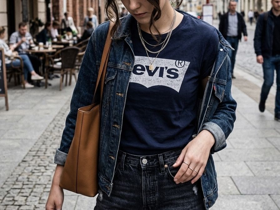 Granatowy tshirt Levi’s rozm M
