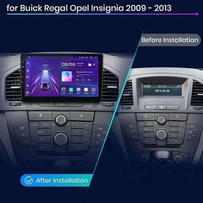 Opel Insignia 2009-2013 – Radio Android 15 9" CarPlay Android Auto 2GB/32GB GPS Nawigacja Stacja Multimedialna WiFi Bluetooth PL