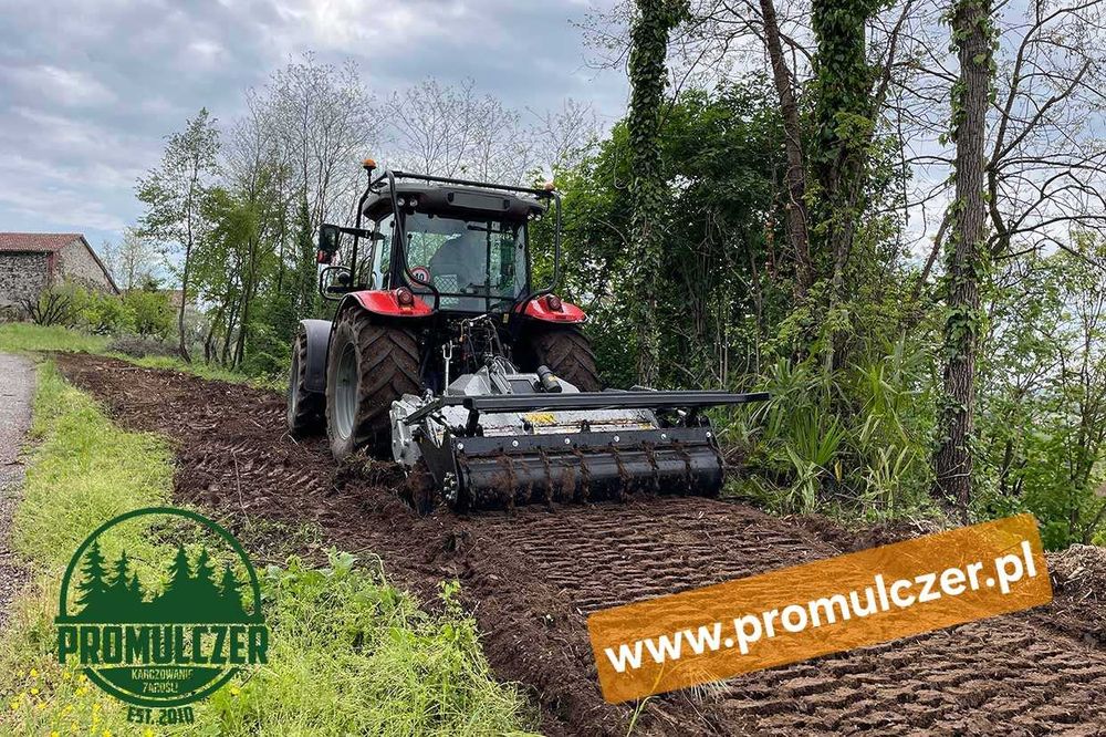 Mulczer wgłębny 30cm Rekultywacja karczowanie czyszczenie działek mulczowanie pni zarośli Niepołomice Kraków