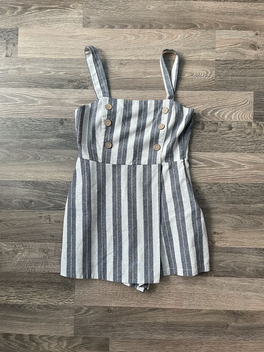 Льняной ромпер pull&bear