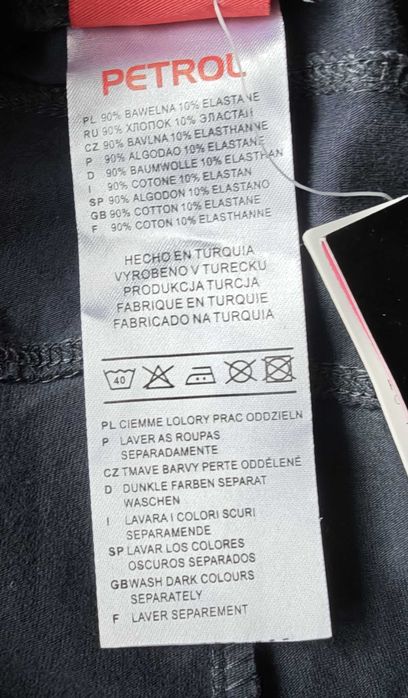 Petrol granatowe spodnie proste dresy nowe L/XL