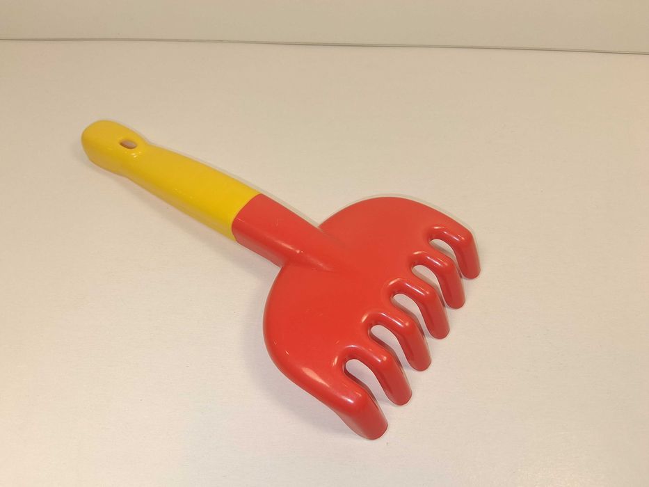 F059 Grabki Ogrodowe Dla Dzieci Zabawka Do Piaskownicy Żółto Czerwone