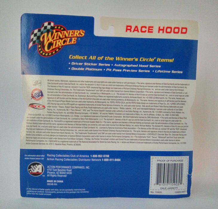 NASCAR модели WinnersCircle/Hasbro, масштаб 1:43, новые!