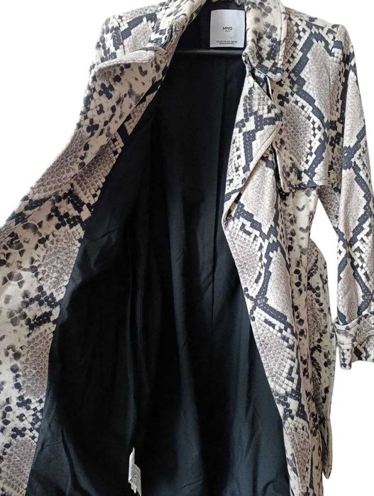 Жіночий тренч (плащ) mango з анімалістичним принтом р-р xs