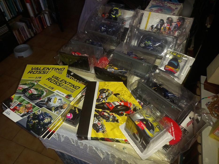 Miniaturas Valentino Rossi,Miguel Oliveira e Pedro Lamy