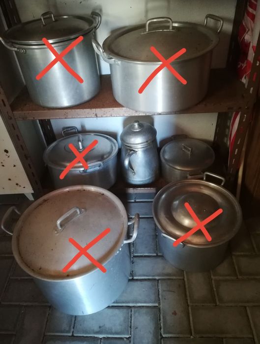 Lote de tachos e panelas