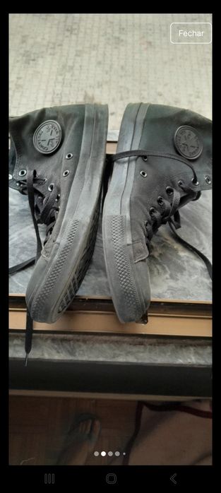 Sapatilhas converse all star cano subido pretos