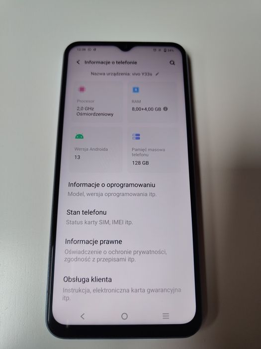 VIVO Y33s, 8 GB, 128 GB