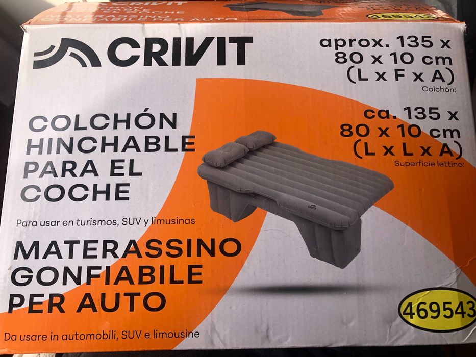 Colchão insuflável para carro 135 x 80cm