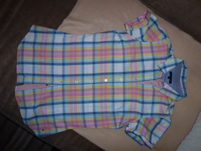 TOMMY HILFIGER bluzka ,koszula S/M oryginalna krótki rękaw jak nowa