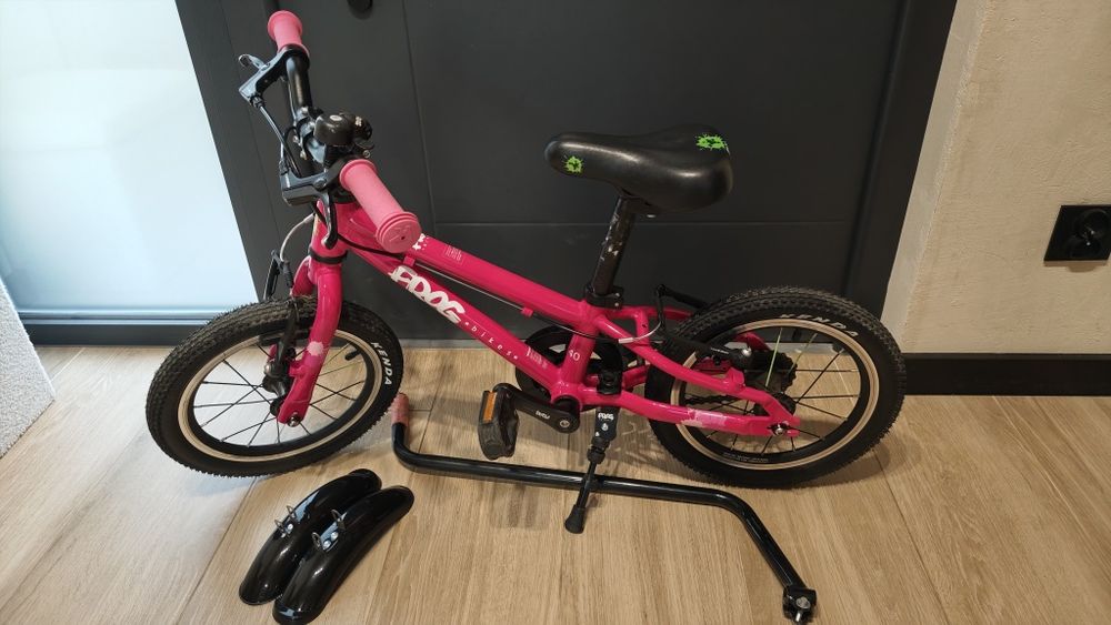 Rowerek dziecięcy Frog 40, 14", różowy.