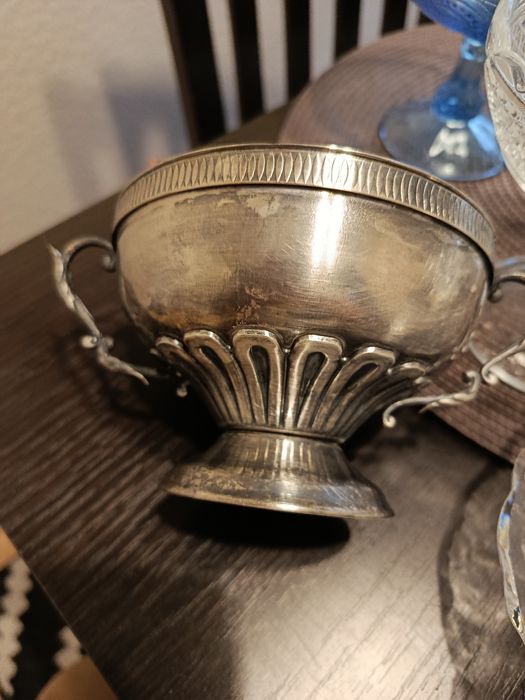 Hefra Cukiernica z mosiądzu platerowanego srebrem