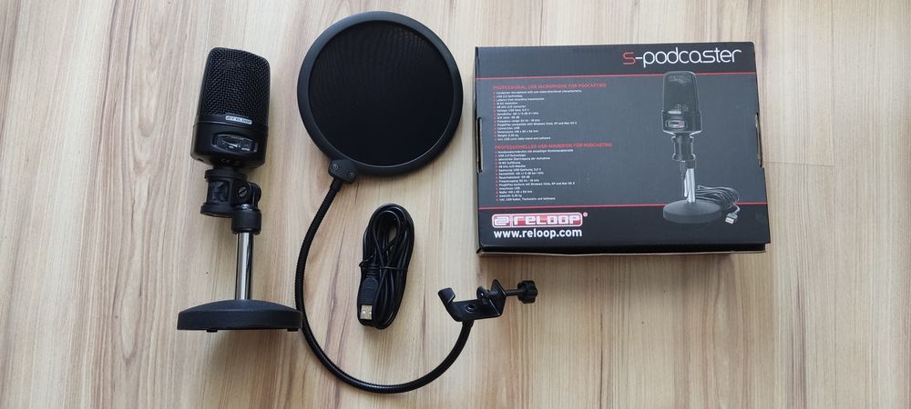 Mikrofon RELOOP SPODCASTER plus filtr