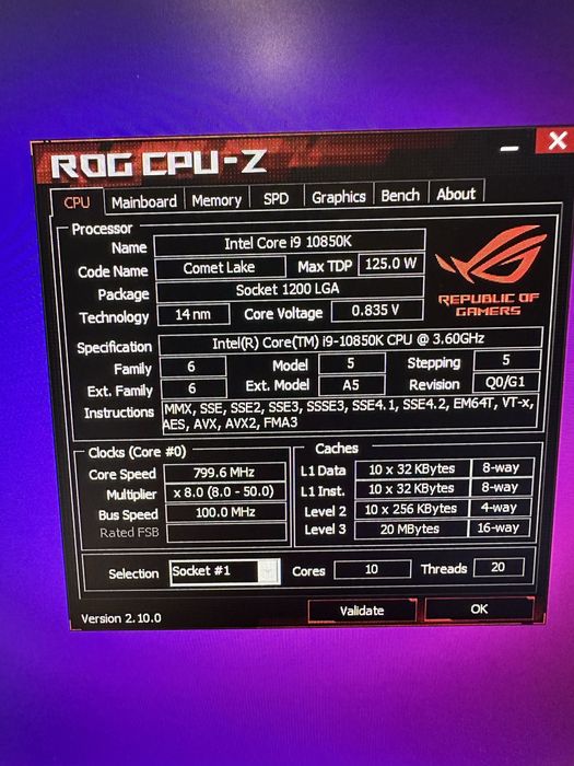 Игровой ПК   IntelCore i9 10850k