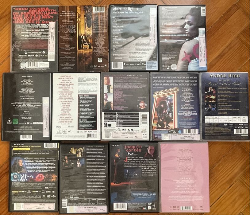 DVD’s musicais de varios artistas
