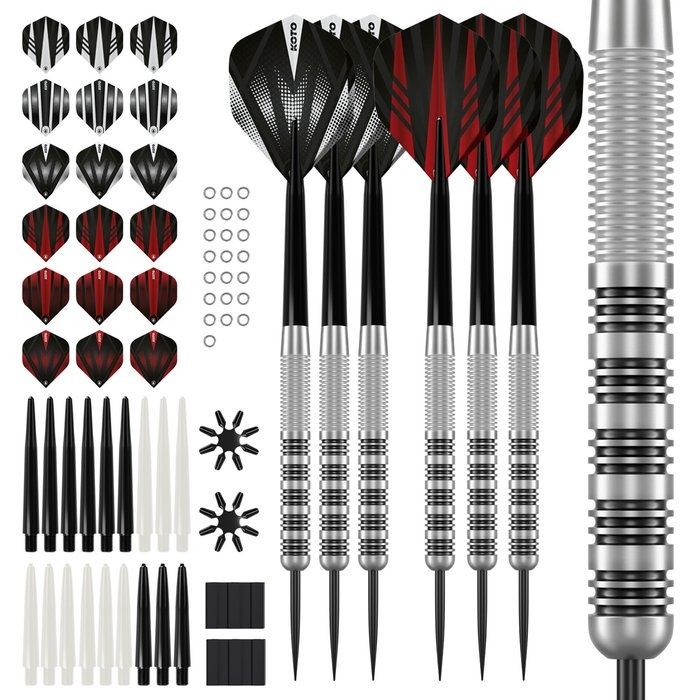 Lotki do darta  6 sztuk ( steel) 18 gr + akcesoria