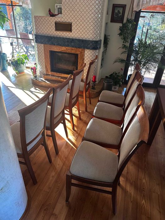 Krzesła BRW KENT kasztan 8szt - stan bardzo dobry