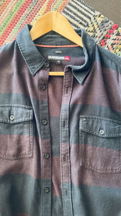 3 camisas de manga comprida de flanela M Quiksilver/Vans