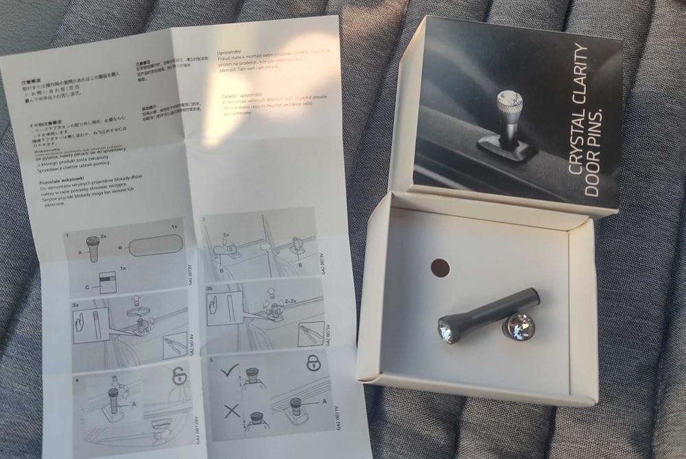 Хрустальні алюмінієві  кнопки  кнопкі crystal door pin дверей BMW MINI