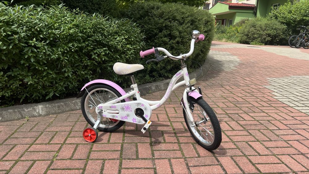 Rower dziecięcy Flowers 16” | Nowe opony | Regulowana kierownica