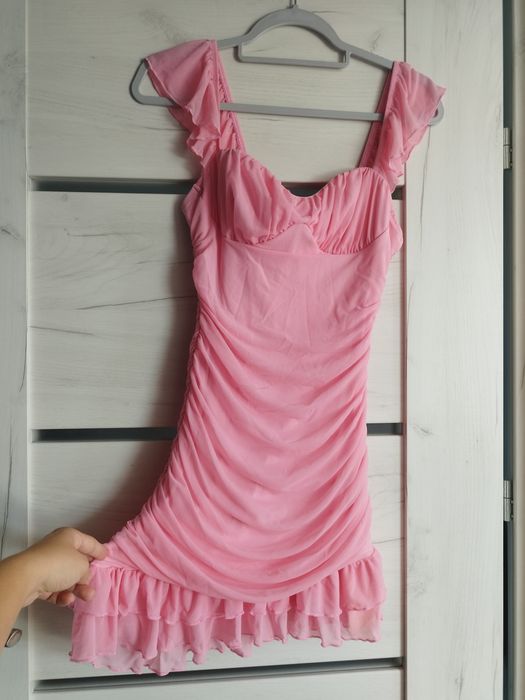 Sukienka mini marszczona