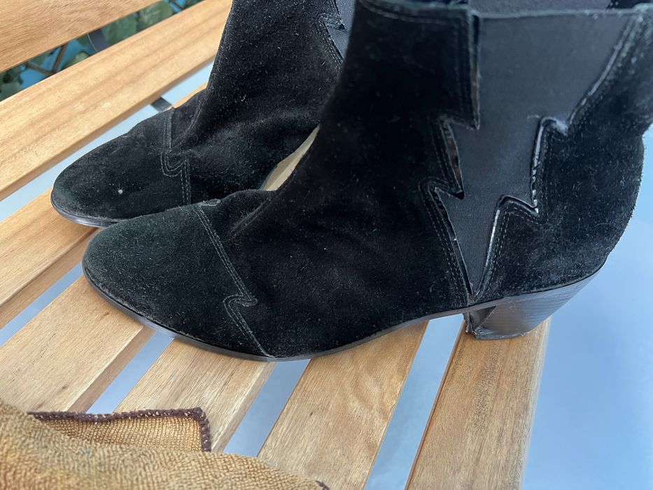 Botas Cowboy camurça pretas 41